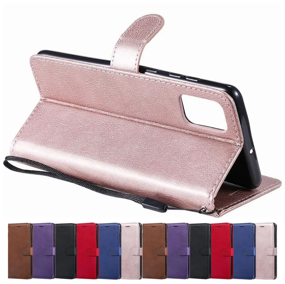 Деловой чехол подставка для телефона Samsung Galaxy Note 10 Pro Plus Lite 9 S20 Ultra однотонный с