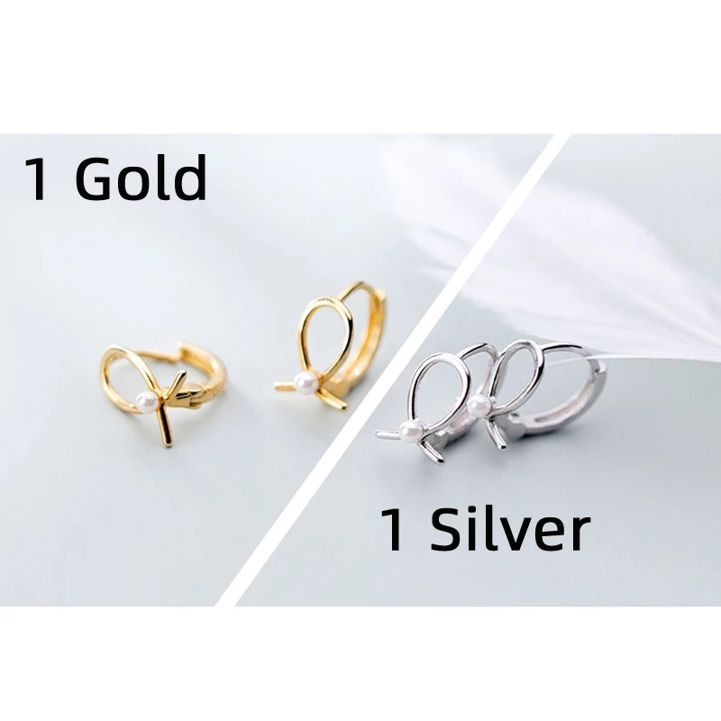 

La Monada Cross Line Minimalist Woman Hoop Earrings Silver 925 Fine Jewelry 925 Sterling Silver Earrings For Women Hoops Pearl