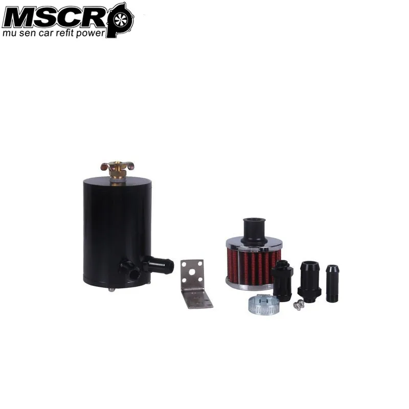 

MSCRP 180 мл алюминиевый двигатель перегородка маслоуловитель банка/бак с фильтром черный цвет