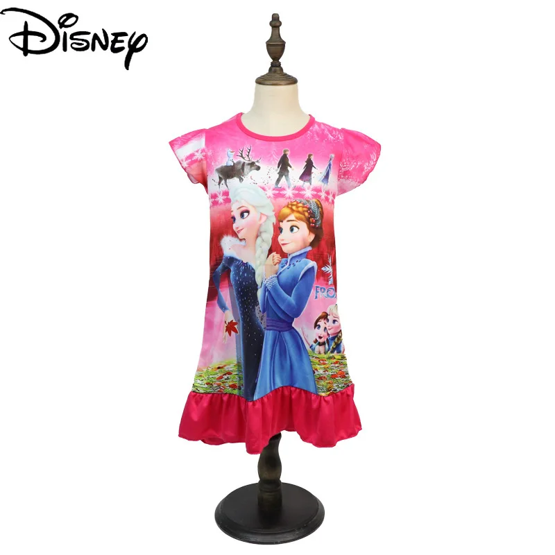 

Original Disney Frozen Princess Aisha Princess Anna Girls Dress Pajamas Short Sleeve Girls Homewear Nightdress Dress for Girls