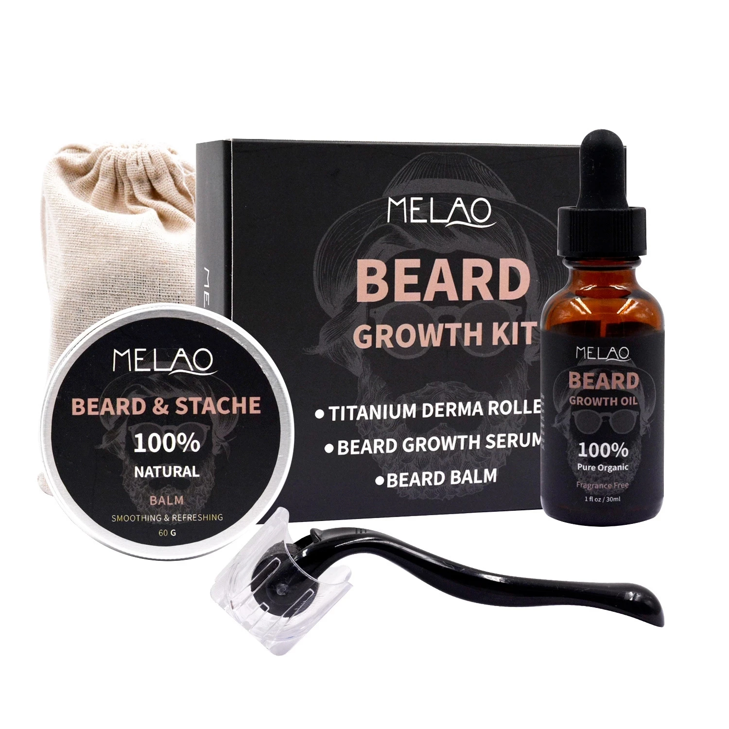 Barbe Hair Growth Enhancer Set Beard Nourishing Growth Essential Oil Facial Beard Care Beard Growth Kit