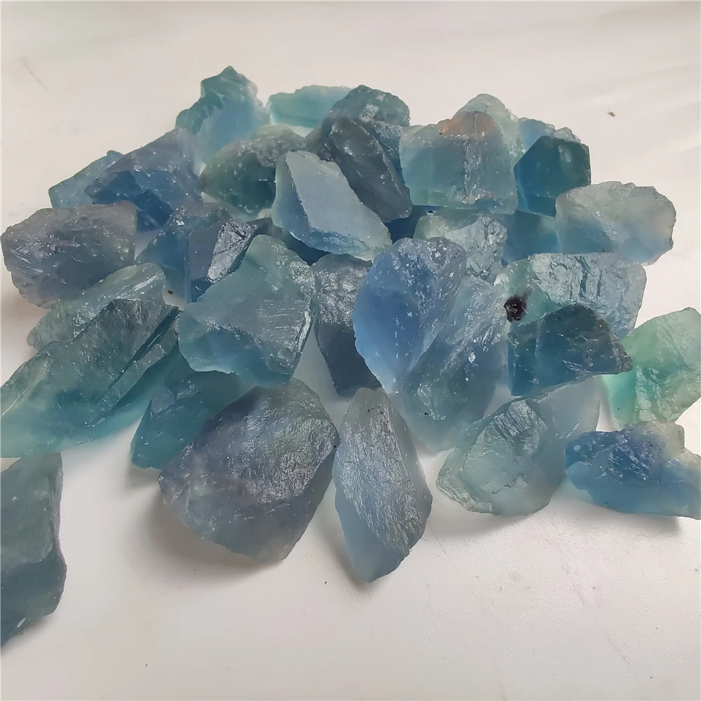 

100g Natural raw Green blue fluorite rough stone natural quartz crystals mineral energy stone for healing