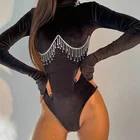 Женский бархатный свитшот с длинным рукавом и высоким воротником