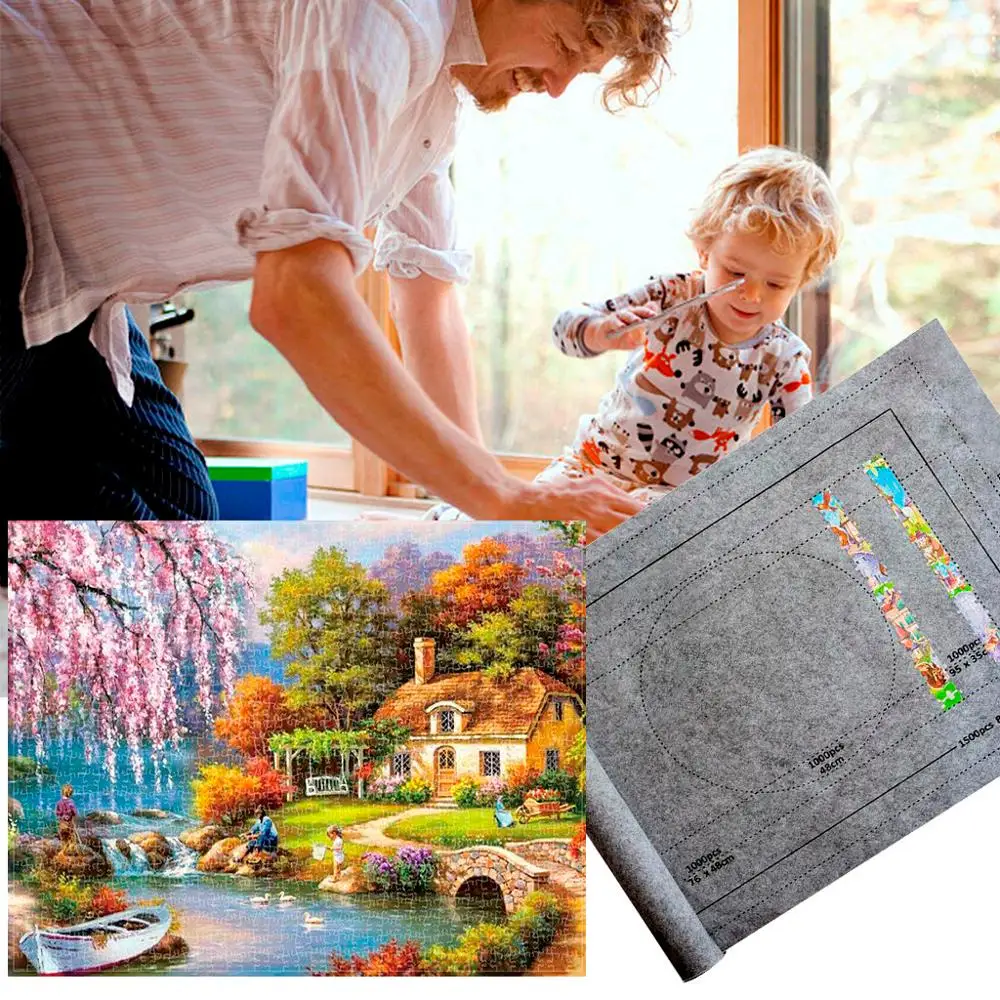 Пазл в рулоне коврик для хранения 2000 шт. со шнурком сумка загадка экономящая