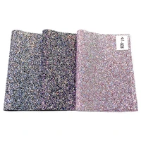 a4x6 plain multicolored chunky glitter eco faux synthetic leather needlework fabric sheet materials for shoe diy accessories