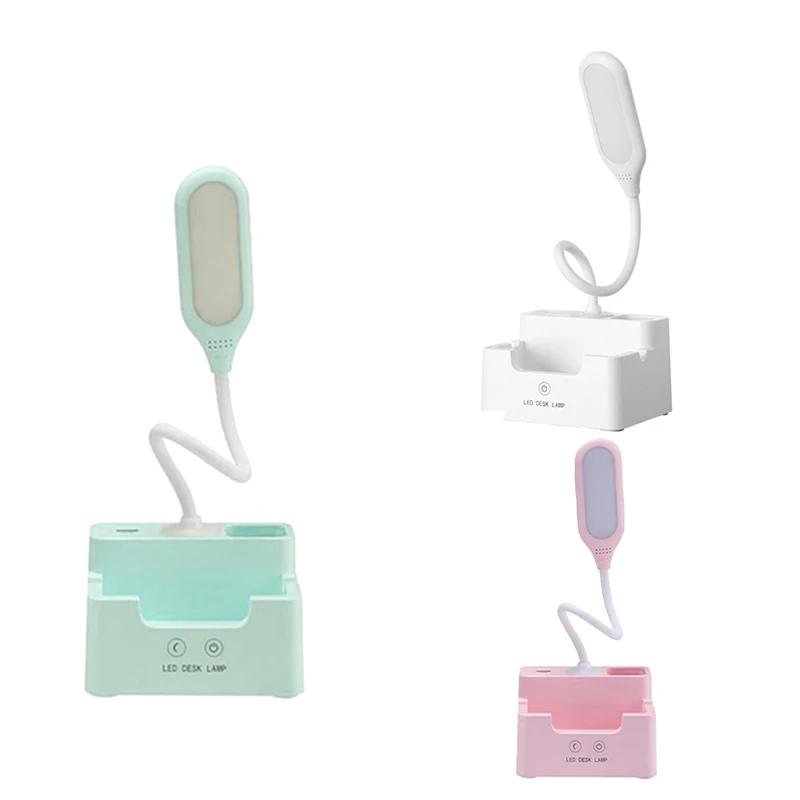 

Rechargeable Led Table Lamp Contact Dimmable Desk Lamp Eye Protection Reading Light for Kid with Phone Holder