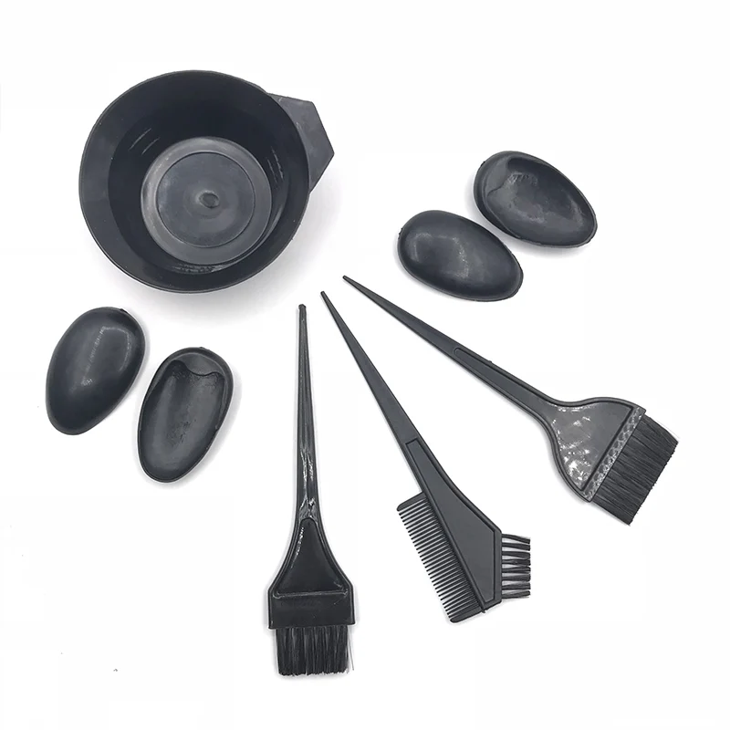 Портативный 1 комплект 5 шт. Новые парикмахерские цветные кисти миска