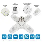 E27 светодиодный лампы лопасти вентилятора синхронизации лампа AC85-265V 38 Вт складной светодиодный светильник Светодиодная лампа для дома потолочный светильник с 4 регулируемые панели для дома