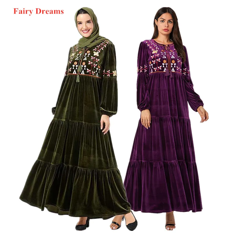 Бархатная Абая для женщин Пакистан Дубай Турция Бангладеш Исламская одежда