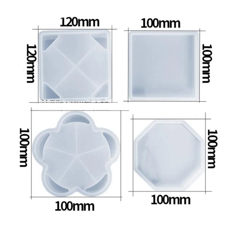 

Resin Molds Coaster Silicone Molds, Coaster Molds for Resin Casting, Contain Square and Epoxy Resin Molds for Making