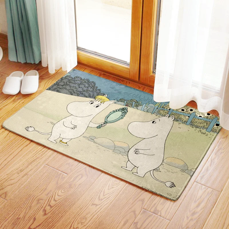 Moomin, коврики для ванной, ковер, маленький мой коврик для ванной, скользкий двойной напольный коврик, короткий пушистый, для ванной комнаты, Нескользящая лента, Alfombra De Bano - Цвет: D10