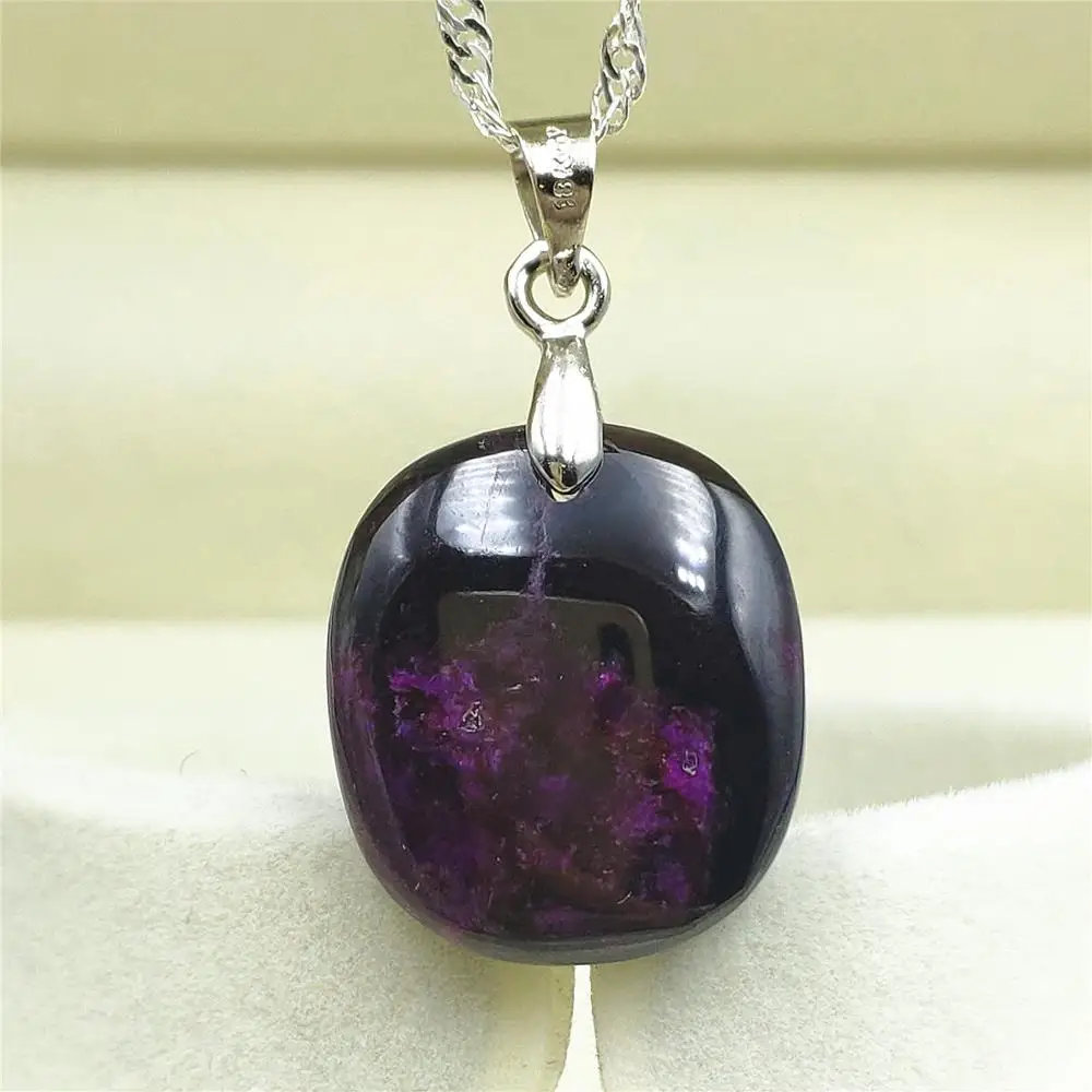 Натуральный фиолетовый сугилит подвеска в виде капли воды для женщин и мужчин