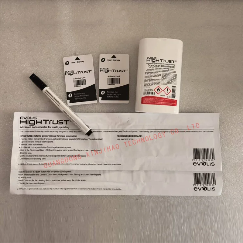 

Evolis Primacy/Zenius/Elypso/KC200B/Issengo/EDIKIO FLEX/EDIKIO DUPLEX Card Printer ACL002 Cleaning Kit/cleaning Card