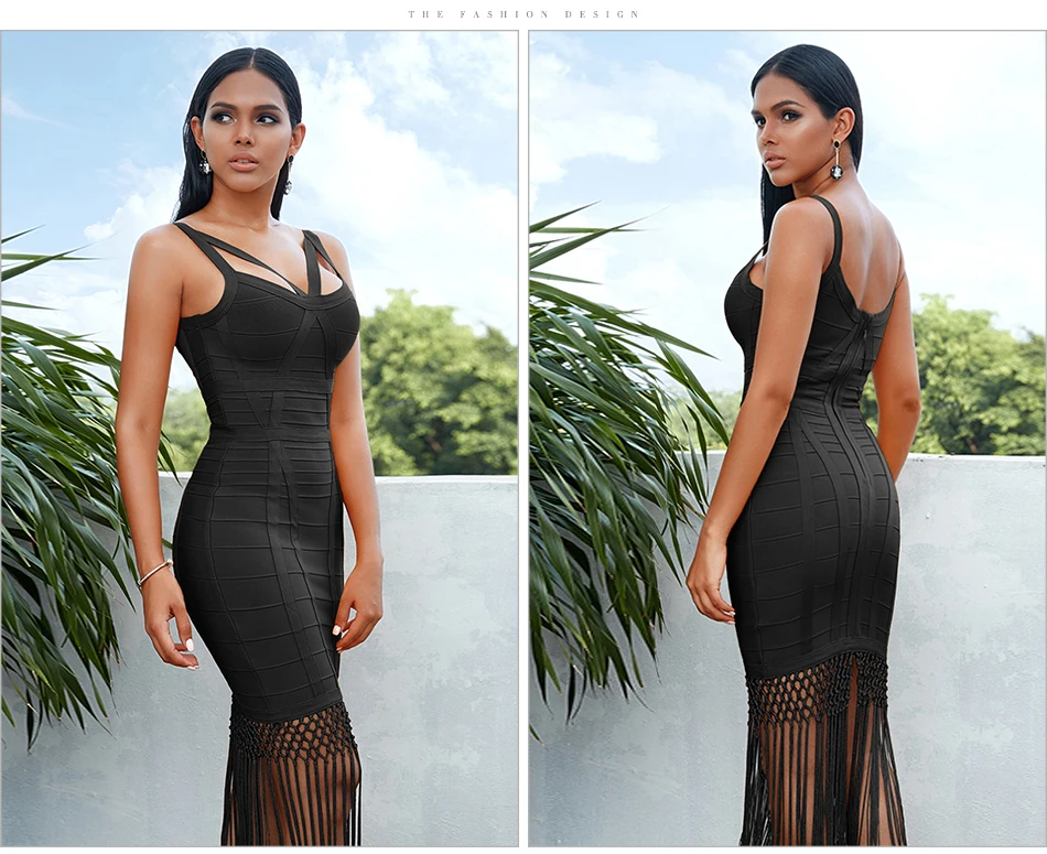 Adyce новое летнее женское облегающее платье с кисточками Vestidos сексуальное без рукавов с бахромой облегающее Клубное миди вечернее платье в стиле знаменитостей
