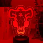 Акриловый светодиодный ночной Светильник Клевер Bull модель Ночной светильник для детей ребенок Украшения в спальню прикроватная настольная лампа дропшиппинг Манга подарок