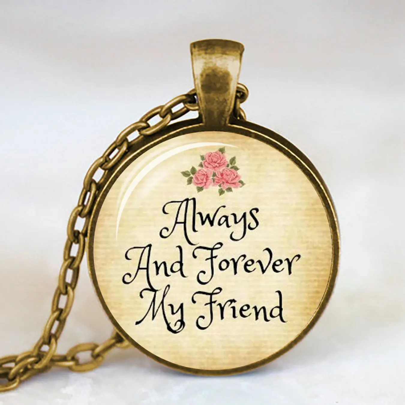 Вы мой друг я люблю тебя тема дружбы стеклянный кулон ожерелье ювелирные изделия