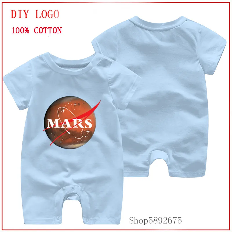2020 fashion design SpaceX The Race to Mars Occupy printed romper Summer Baby Newborn Clothes Toddler Jumpsuit One-Pieces |