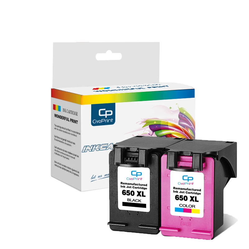 Civoprint чернильный картридж 650XL Замена для hp 650 xl Deskjet 1015 1515 2515 2545 2645 3515 4645