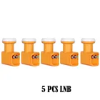 5 шт. Универсальный LNB для спутникового ТВ приемника шум 0,1 дБ KU Band Twin LNB Водонепроницаемая тарелка TV