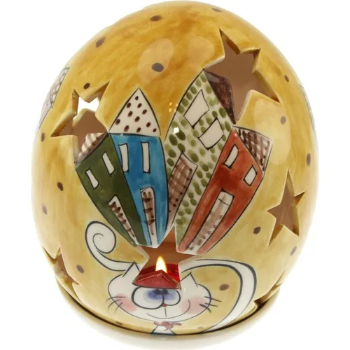 

Authentic Tile Evcimen Cat Egg Candle Holder