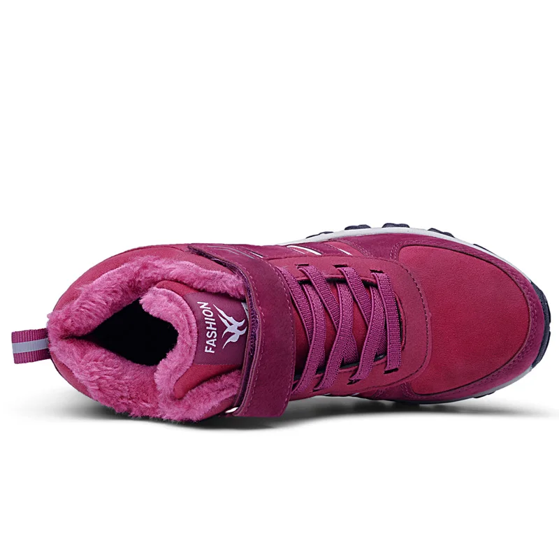 2020 зимняя женская обувь Модные кроссовки Женские уличные Теплые ботильоны с