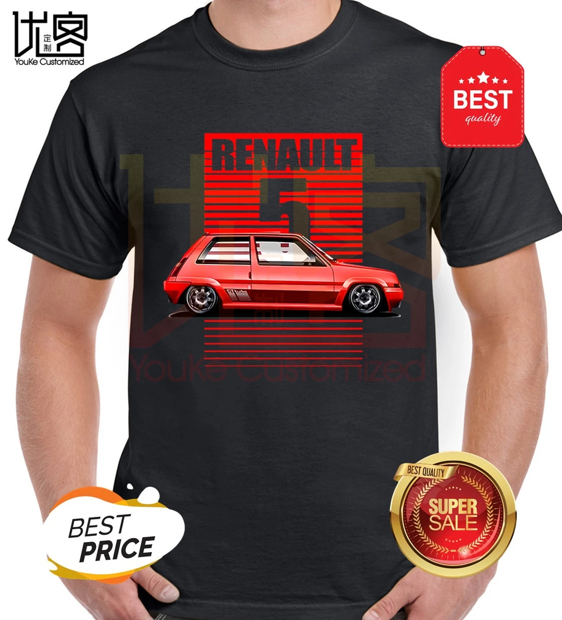 2020 модная летняя футболка франция Классическая легенда автомобиль renault 5