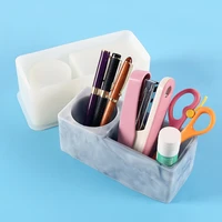 square and round pen holder epoxy resin mold storage box silicone mould diy crafts home decorations casting tools
