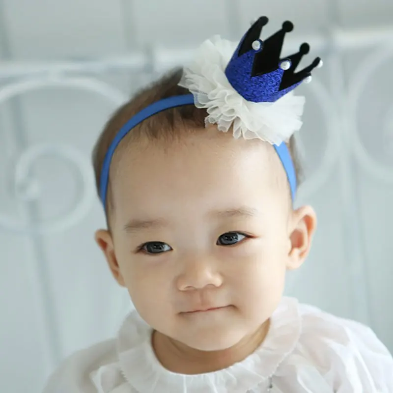 Детская повязка на голову для маленьких девочек Блестящая Корона Заколки