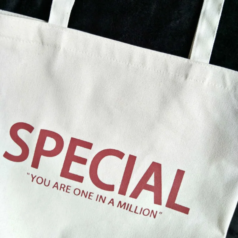 Сумка-шоппер женская с надписью шикарная парусиновая Сумочка для отдыха простая