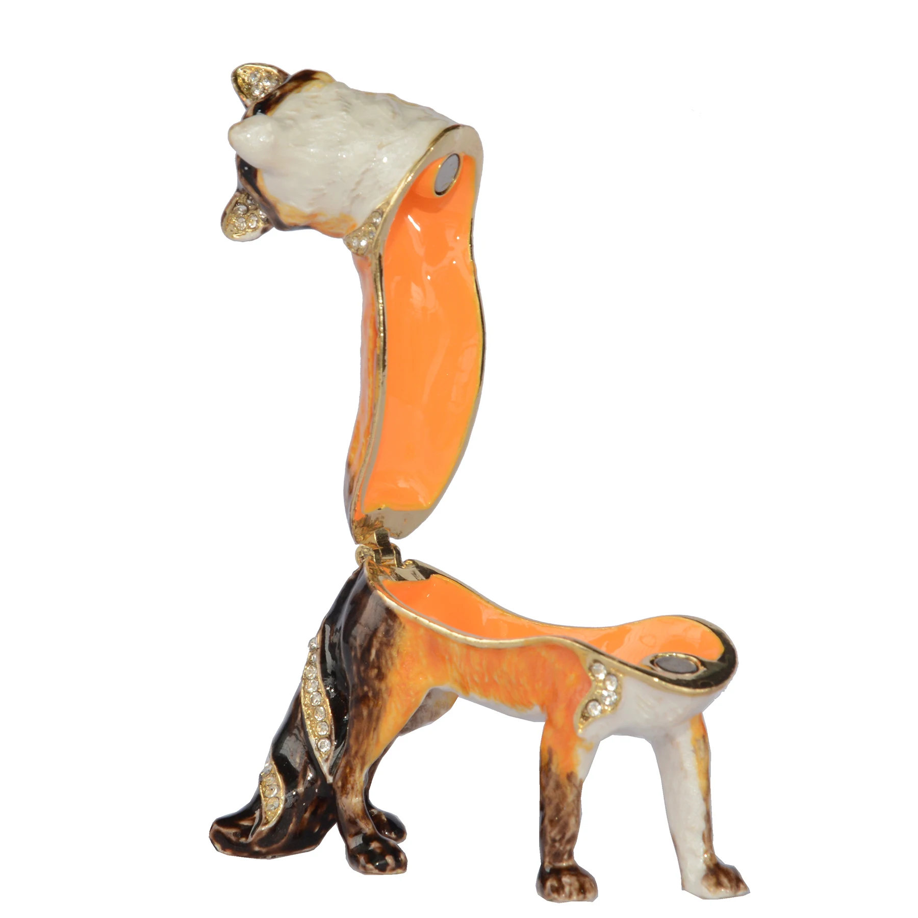 Шкатулка для украшений Fox металлический Настольный органайзер сувенирная статуя