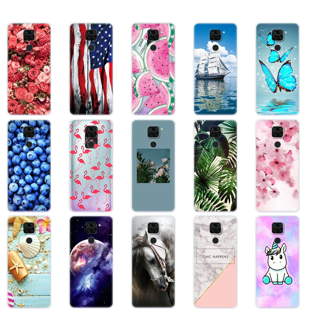 Чехол для телефона Xiaomi Redmi Note 9 из мягкого силикона TPU, задняя защитная сумка-бампер Pro On Max Back.