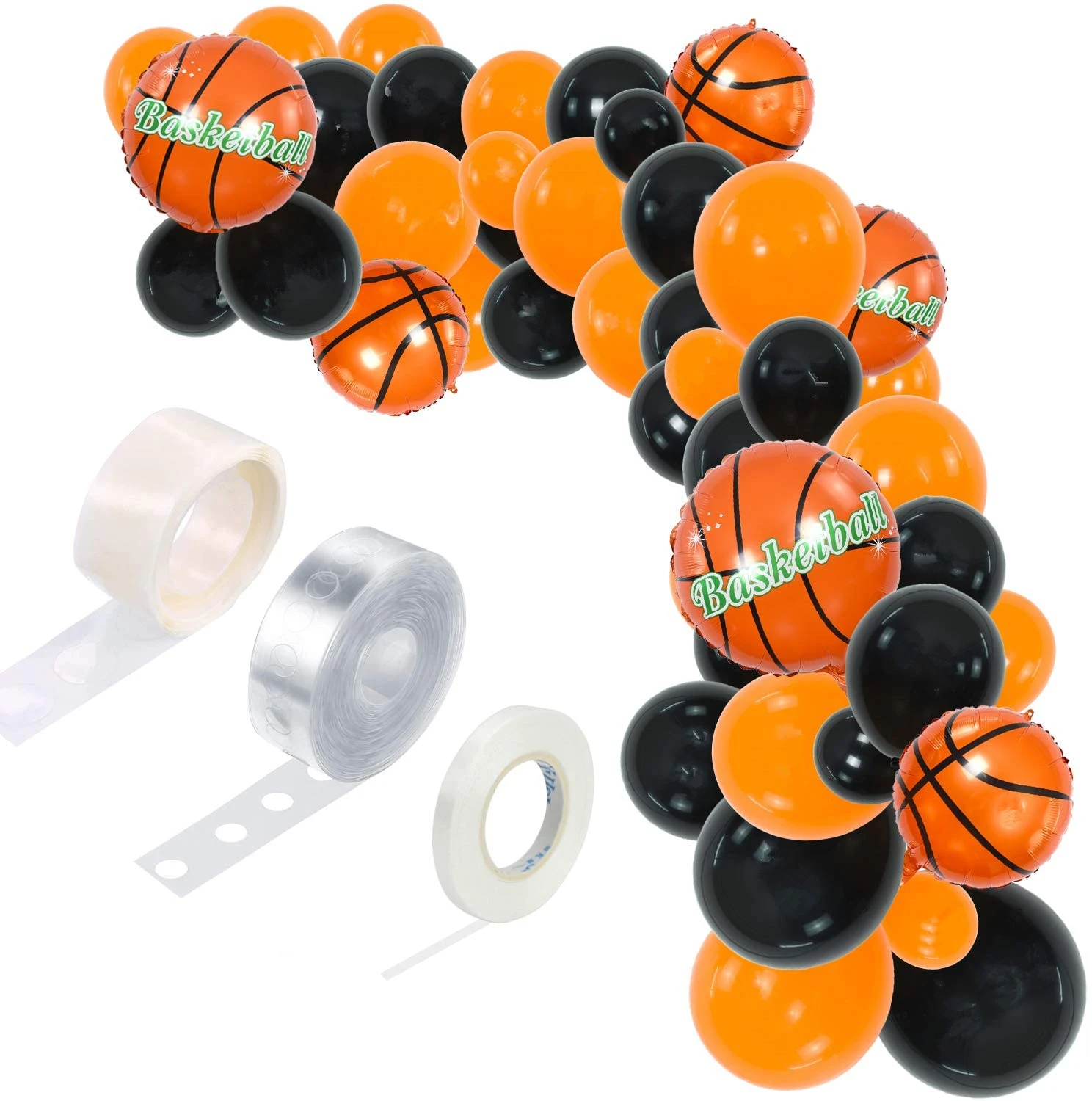 110 шт. тему баскетбола Воздушные шары гирлянда арочный Комплект Черно оранжевые