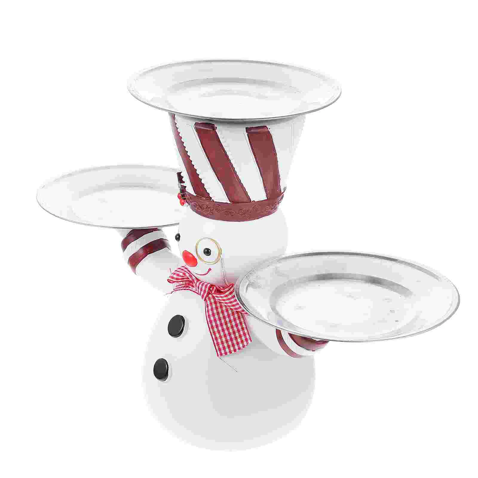 

1 шт., декоративный поднос в форме снеговика