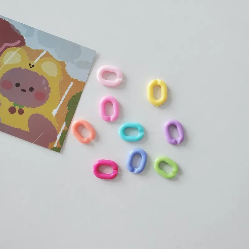 

200Pcs 14*19MM Colorful Opening U-shaped Acrylic Chain For DIY Making Necklace Earrings Phone Case Chains Jewelry Accessories
