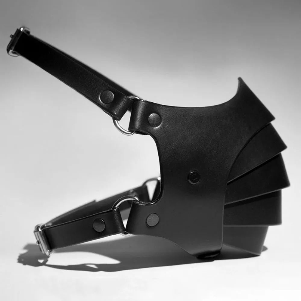 Маска БДСМ панк Кожаная Мотоциклетная смога маска для лица Мужская пыль