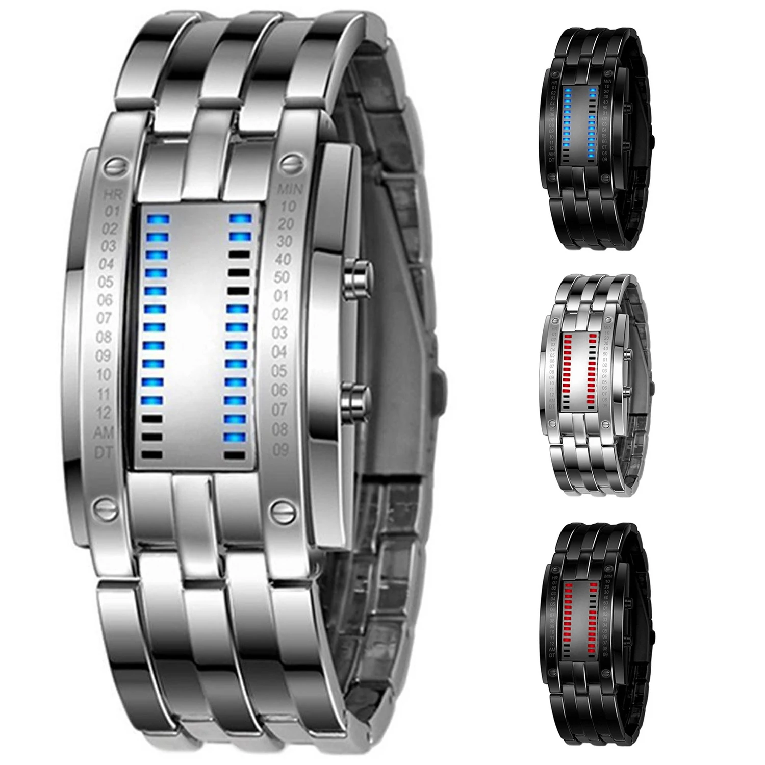 

New Men's Alloy Date Digital LED Bracelet Wrist Watch