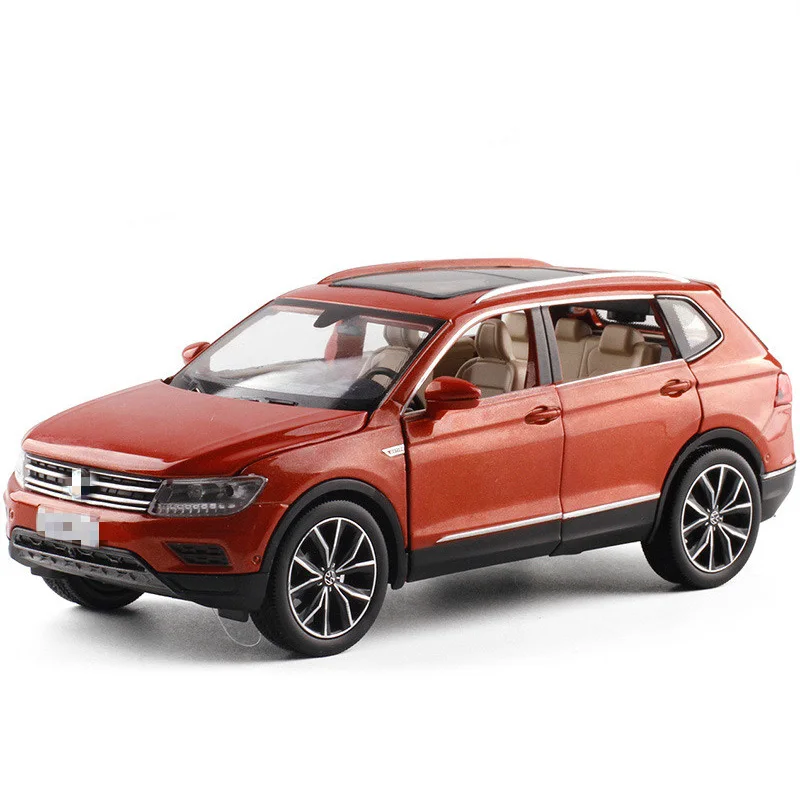 1/32 Фольксваген Tiguan L SUV, сплав, звук и светильник, модель автомобиля, 6 дверей, может открываться, Игрушечная модель автомобиля для детей, подарки на день рождения
