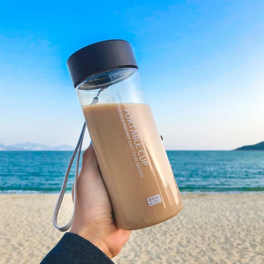 Маленькая емкость бутылка для воды прозрачная пластиковая детская школьная