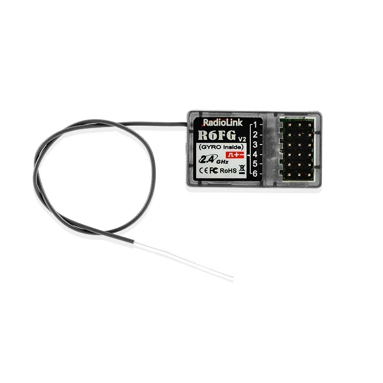 Receptor R6fg, Radiolink de 6 canales con funci&oacute;n girosc&oacute;pica para Rc4gs-1
