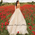 Сексуальное богемное свадебное платье с открытой спиной, женское длинное платье на бретельках, свадебные платья Lakshmigown 2022
