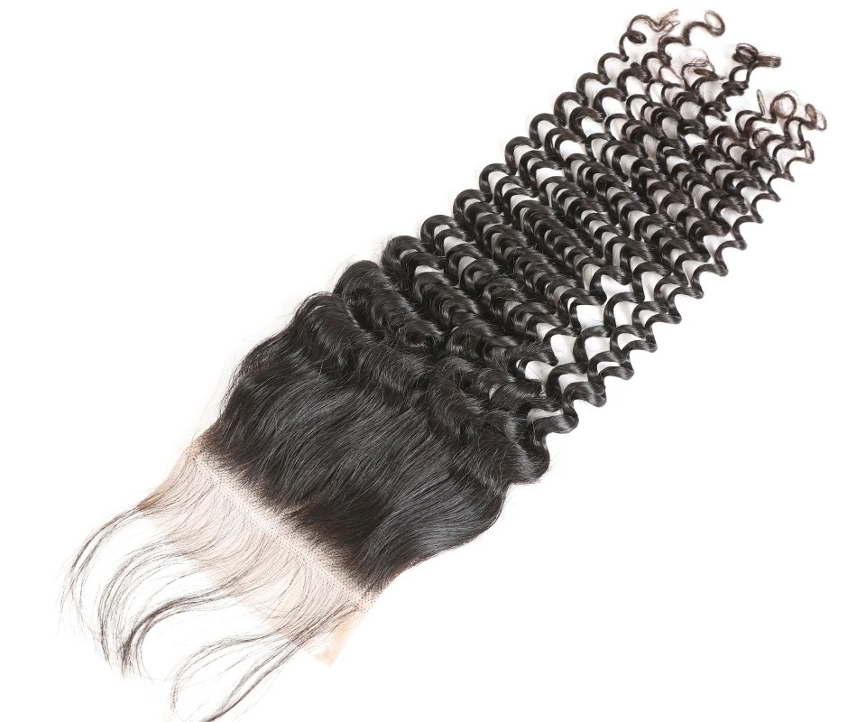 【Addbeauty】Deep волна 10 " 20" H бразильский Волосы remy застежка предварительно