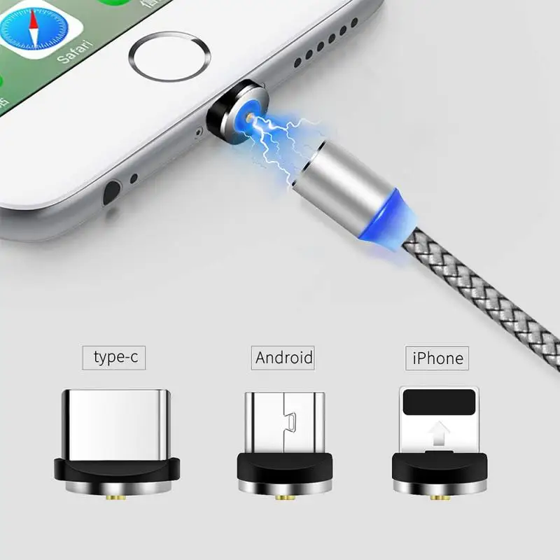 Магнитный Micro USB Type C Kabel Telefoon Oplader Microusb Snel Opladen Voor для Samsung Xiaomi iphone Andriod TypeC | Мобильные