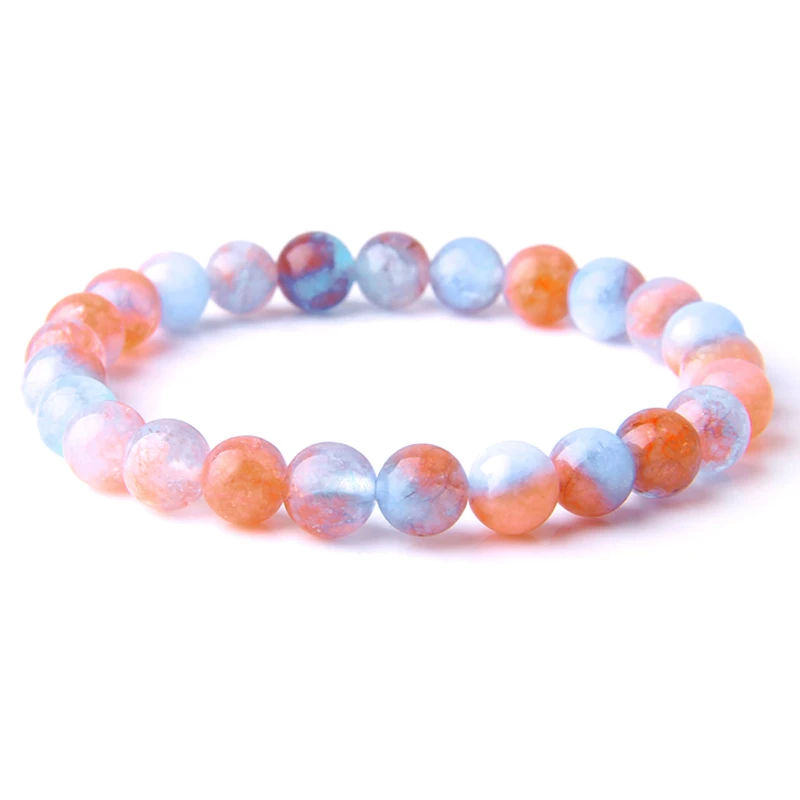 Многоцветные бусины из нефрита натурального камня браслеты для женщин модный