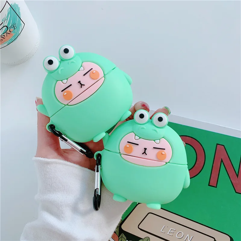 3D Мультяшные наушники чехол для AirPods Pro милые Kawaii силиконовые Животные Защитная