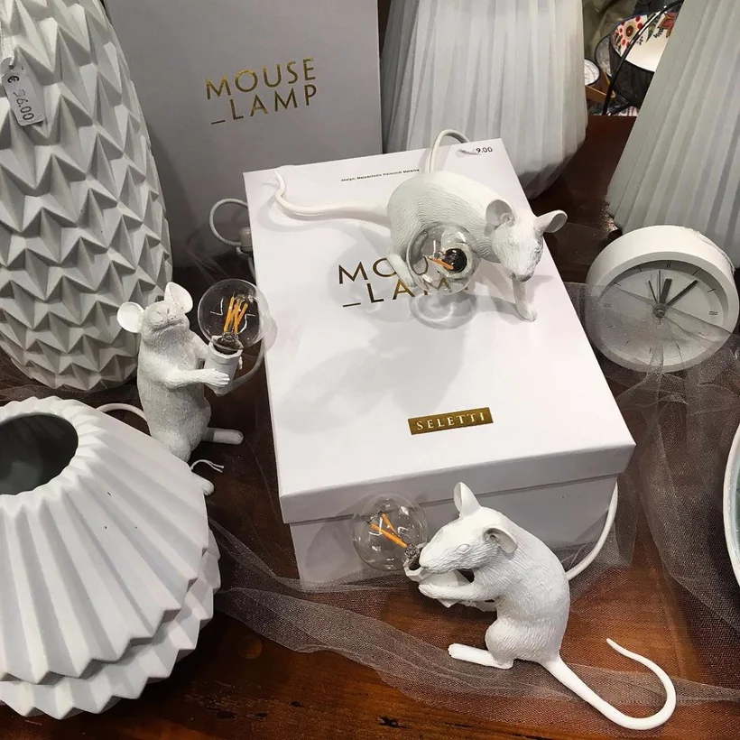 Художественный Золотой стол с мышкой настольная лампа Настольная светодиодная