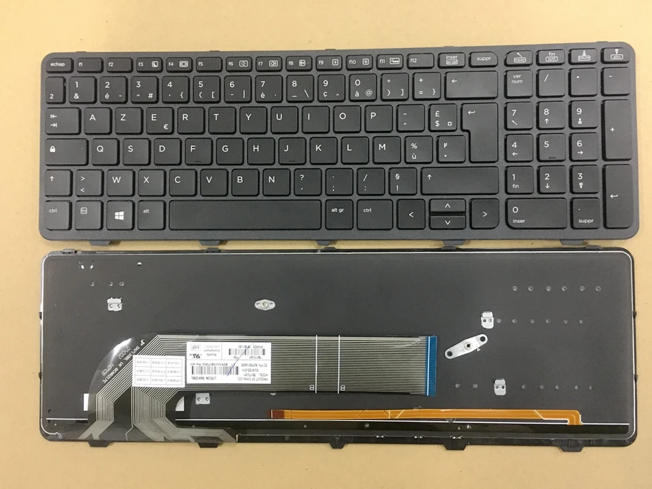 Белый US Germany French Sweden Turkish Hebrew Belgium Bulgaria Backlit Keyboard For HP Probook 450 G0 G1 455 470G1 450 G2 455 G2 G2 - Цвет: Белый