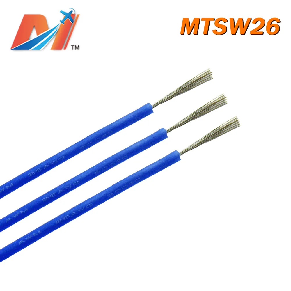 Maytech распродажа (1 метр) кремниевый провод питания AWG26 синий цвет|Силовая