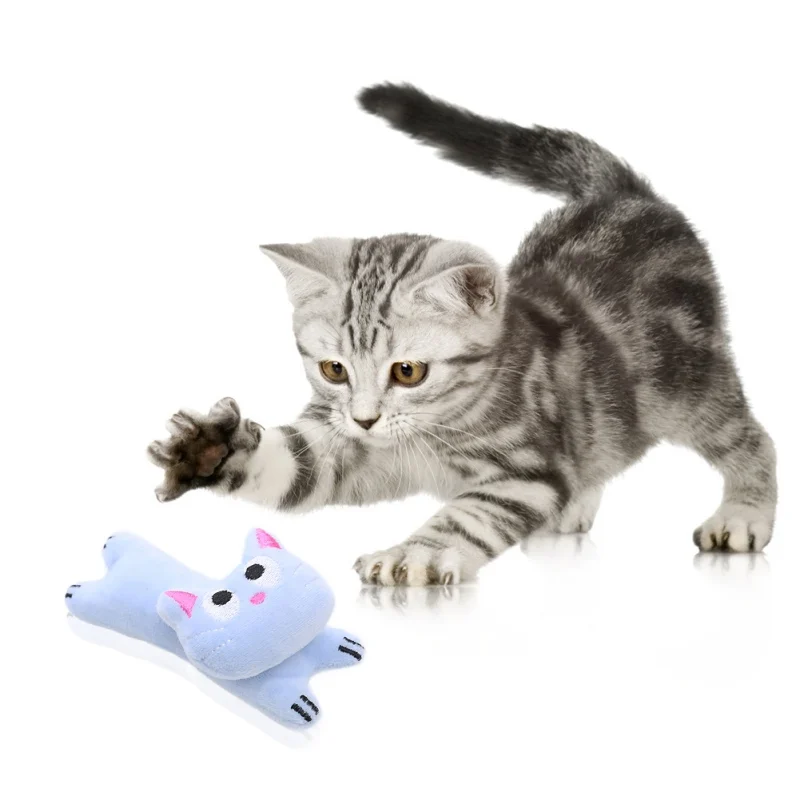 

Cute Plush Animal for Kitten Mint Teaser Play Interactive Cat Toys Teeth Grinding Catnip Toys Pet Kitten Chewing Toy