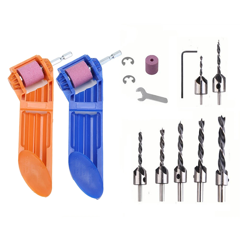 

2-12.5mm Drill Bit Sharpener Set Portable Corundum Grinding Resisting Drill Polishing Grinder Wheel Tool Dropshipping