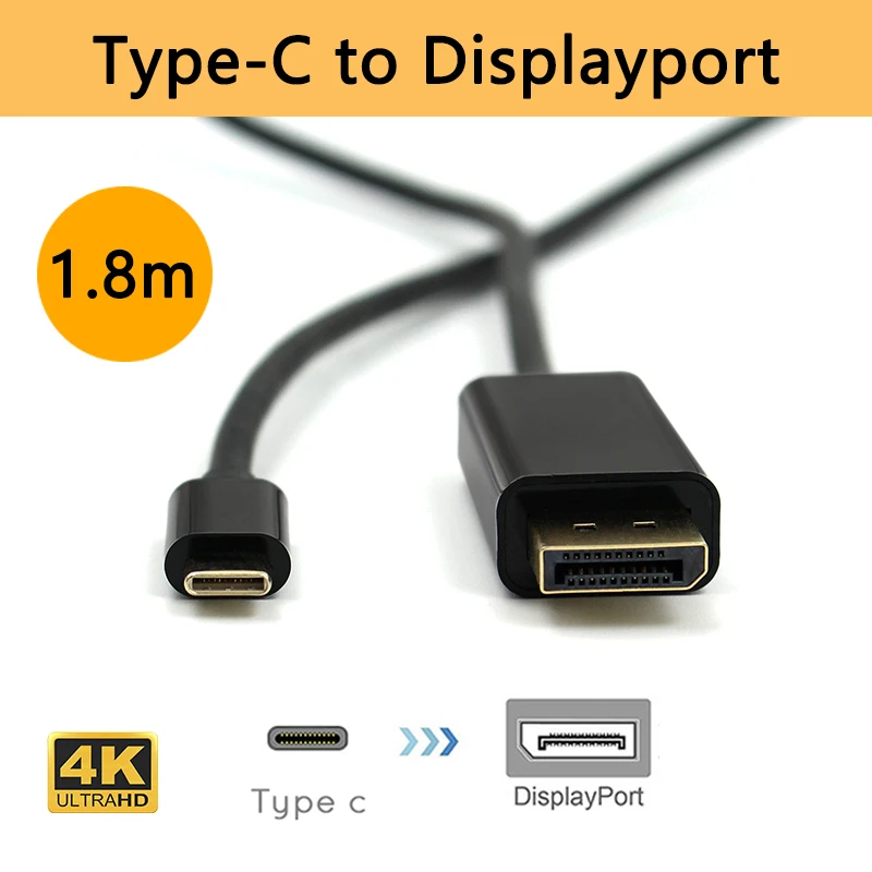 Type C USB3.1 USB к DP кабель Displayport usb c папа HDMI 4k адаптер конвертер для ПК дисплей ноутбука
